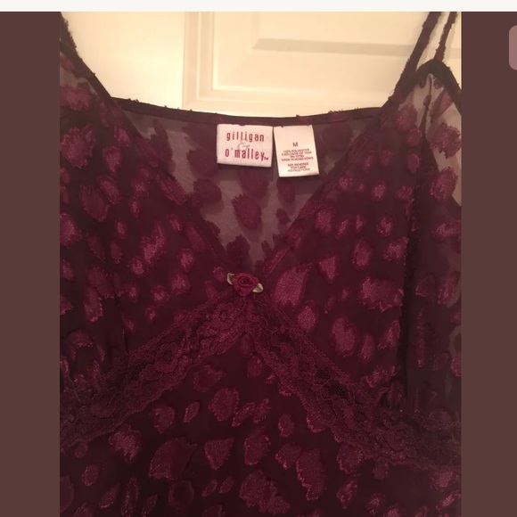 Gilligan O' Malley Wine Red Lingerie Size Medium - Picture 5 of 6